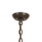 Meyda Lighting Aldari 22" 8-Light Timeless Bronze Vein Pendant Light With Silver Mica Shade Glass