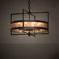 Meyda Lighting Aldari 22" 8-Light Timeless Bronze Vein Pendant Light With Silver Mica Shade Glass