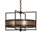 Meyda Lighting Aldari 22" 8-Light Timeless Bronze Vein Pendant Light With Silver Mica Shade Glass