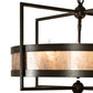 Meyda Lighting Aldari 22" 8-Light Timeless Bronze Vein Pendant Light With Silver Mica Shade Glass