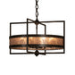 Meyda Lighting Aldari 22" 8-Light Timeless Bronze Vein Pendant Light With Silver Mica Shade Glass