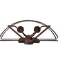 Meyda Lighting Aldari 24" 2-Light Rusty Nail Wall Sconce With Ivory Faux Candlelight