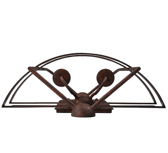 Meyda Lighting Aldari 24" 2-Light Rusty Nail Wall Sconce With Ivory Faux Candlelight