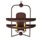 Meyda Lighting Aldari 24" 2-Light Rusty Nail Wall Sconce With Ivory Faux Candlelight