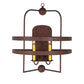 Meyda Lighting Aldari 24" 2-Light Rusty Nail Wall Sconce With Ivory Faux Candlelight