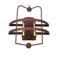Meyda Lighting Aldari 24" 2-Light Rusty Nail Wall Sconce With Ivory Faux Candlelight