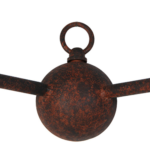 Meyda Lighting Aldari 24" 2-Light Rusty Nail Wall Sconce With Ivory Faux Candlelight