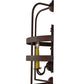 Meyda Lighting Aldari 24" 2-Light Rusty Nail Wall Sconce With Ivory Faux Candlelight