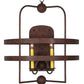 Meyda Lighting Aldari 24" 2-Light Rusty Nail Wall Sconce With Ivory Faux Candlelight