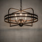 Meyda Lighting Aldari 32" 6-Light Gilded Tobacco Chandelier With White Faux Candlelight