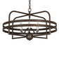 Meyda Lighting Aldari 32" 6-Light Gilded Tobacco Chandelier With White Faux Candlelight