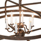Meyda Lighting Aldari 32" 6-Light Gilded Tobacco Chandelier With White Faux Candlelight