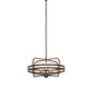 Meyda Lighting Aldari 32" 6-Light Gilded Tobacco Chandelier With White Faux Candlelight