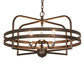 Meyda Lighting Aldari 32" 6-Light Gilded Tobacco Chandelier With White Faux Candlelight