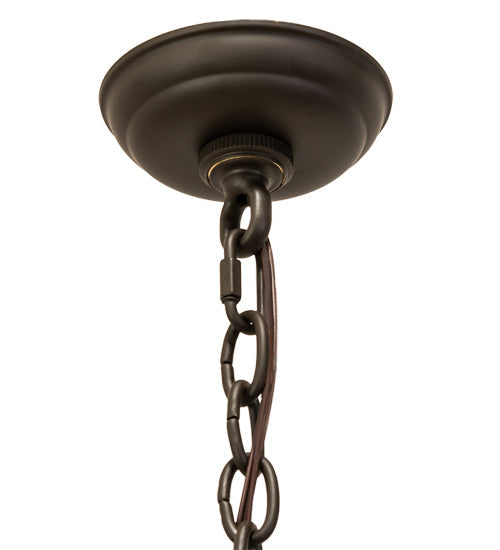 Meyda Lighting Aldari 32" 6-Light Oil Rubbed Bronze Chandelier With Ivory Faux Candlelight