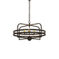 Meyda Lighting Aldari 32" 6-Light Oil Rubbed Bronze Chandelier With Ivory Faux Candlelight