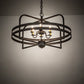 Meyda Lighting Aldari 32" 6-Light Oil Rubbed Bronze Chandelier With Ivory Faux Candlelight