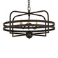 Meyda Lighting Aldari 32" 6-Light Oil Rubbed Bronze Chandelier With Ivory Faux Candlelight