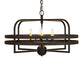 Meyda Lighting Aldari 32" 6-Light Oil Rubbed Bronze Chandelier With Ivory Faux Candlelight