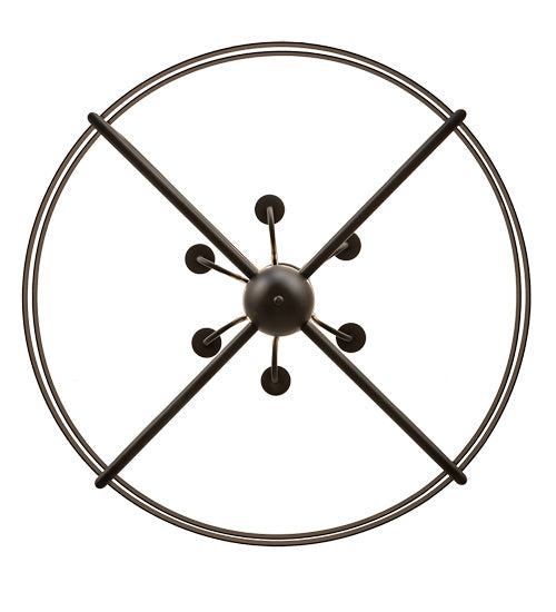 Meyda Lighting Aldari 32" 6-Light Oil Rubbed Bronze Chandelier With Ivory Faux Candlelight