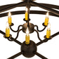 Meyda Lighting Aldari 32" 6-Light Oil Rubbed Bronze Chandelier With Ivory Faux Candlelight