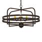 Meyda Lighting Aldari 32" 6-Light Oil Rubbed Bronze Chandelier With Ivory Faux Candlelight
