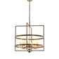 Meyda Lighting Aldari 36" 12-Light Antique Copper Chandelier With Ivory Faux Candlelight
