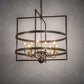 Meyda Lighting Aldari 36" 12-Light Antique Copper Chandelier With Ivory Faux Candlelight