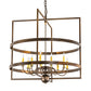 Meyda Lighting Aldari 36" 12-Light Antique Copper Chandelier With Ivory Faux Candlelight