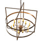 Meyda Lighting Aldari 36" 12-Light Antique Copper Chandelier With Ivory Faux Candlelight