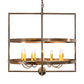 Meyda Lighting Aldari 36" 12-Light Antique Copper Chandelier With Ivory Faux Candlelight