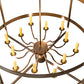 Meyda Lighting Aldari 36" 12-Light Antique Copper Chandelier With Ivory Faux Candlelight