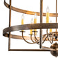 Meyda Lighting Aldari 36" 12-Light Antique Copper Chandelier With Ivory Faux Candlelight