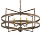 Meyda Lighting Aldari 36" 6-Light Antique Brass Chandelier With Ivory Faux Candlelight