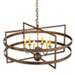 Meyda Lighting Aldari 36" 6-Light Antique Brass Chandelier With Ivory Faux Candlelight