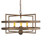 Meyda Lighting Aldari 36" 6-Light Antique Brass Chandelier With Ivory Faux Candlelight