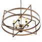 Meyda Lighting Aldari 36" 6-Light Antique Brass Chandelier With Ivory Faux Candlelight