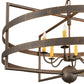 Meyda Lighting Aldari 36" 6-Light Antique Brass Chandelier With Ivory Faux Candlelight