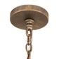 Meyda Lighting Aldari 36" 6-Light Antique Brass Chandelier With Ivory Faux Candlelight