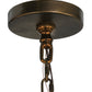Meyda Lighting Aldari 36" 6-Light Antique Copper Chandelier With Amber Faux Candlelight