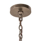 Meyda Lighting Aldari 36" 6-Light Bronze Metallic Chandelier With Cream Linen Shade