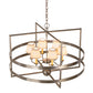 Meyda Lighting Aldari 36" 6-Light Bronze Metallic Chandelier With Cream Linen Shade