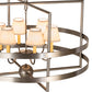 Meyda Lighting Aldari 36" 6-Light Bronze Metallic Chandelier With Cream Linen Shade