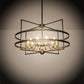 Meyda Lighting Aldari 48" 12-Light Antique Brass Chandelier With Amber Faux Candlelight