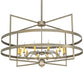 Meyda Lighting Aldari 48" 12-Light Antique Brass Chandelier With Amber Faux Candlelight