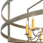 Meyda Lighting Aldari 48" 12-Light Antique Brass Chandelier With Amber Faux Candlelight