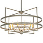 Meyda Lighting Aldari 48" 12-Light Antique Brass Chandelier With Amber Faux Candlelight