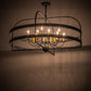 Meyda Lighting Aldari 48" 12-Light Antique Iron Gate Chandelier With Amber Faux Candlelight