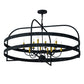 Meyda Lighting Aldari 48" 12-Light Antique Iron Gate Chandelier With Amber Faux Candlelight