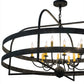 Meyda Lighting Aldari 48" 12-Light Antique Iron Gate Chandelier With Amber Faux Candlelight